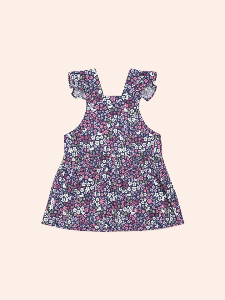 Huxbaby Midnight Flower Garden Overall Dress