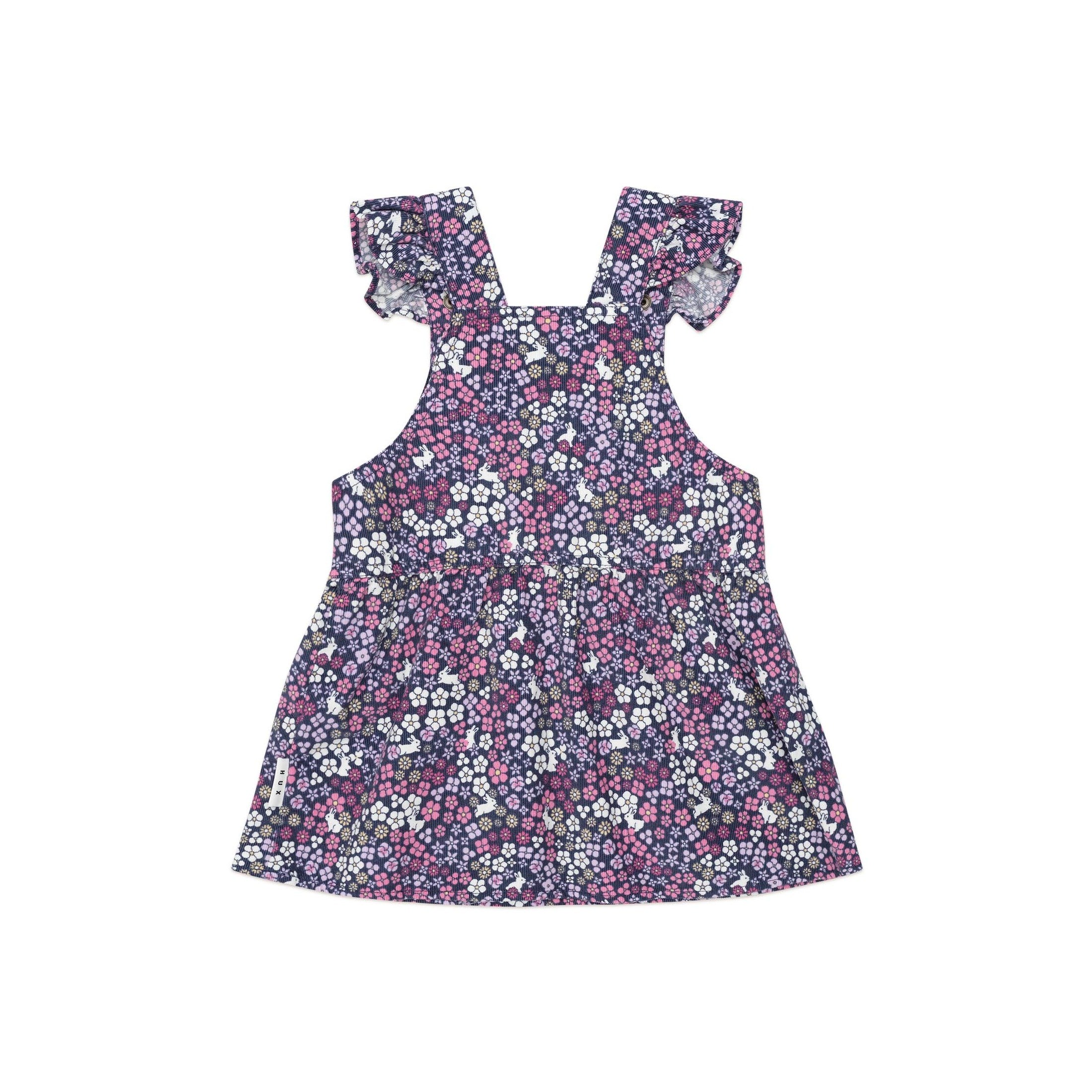 Huxbaby Midnight Flower Garden Overall Dress