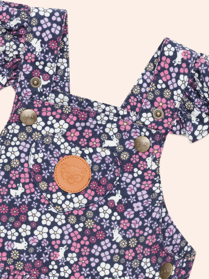 Huxbaby Midnight Flower Garden Overall Dress