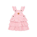 Blush Cord Tiered Overall Dress