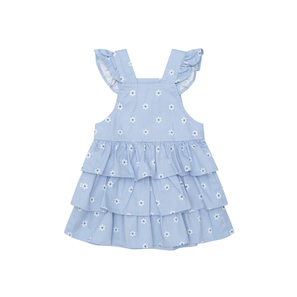 Huxbaby Ditsy Floral Tiered Overall Dress