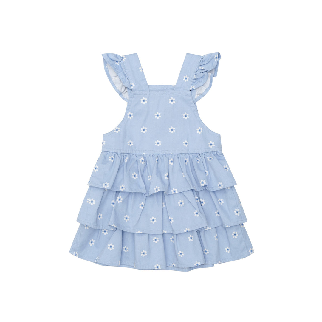 Huxbaby Ditsy Floral Tiered Overall Dress