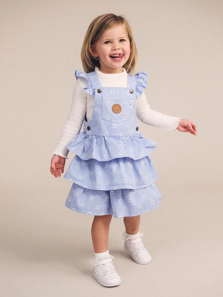 Huxbaby Ditsy Floral Tiered Overall Dress