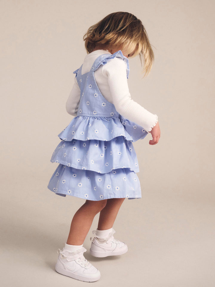 Huxbaby Ditsy Floral Tiered Overall Dress
