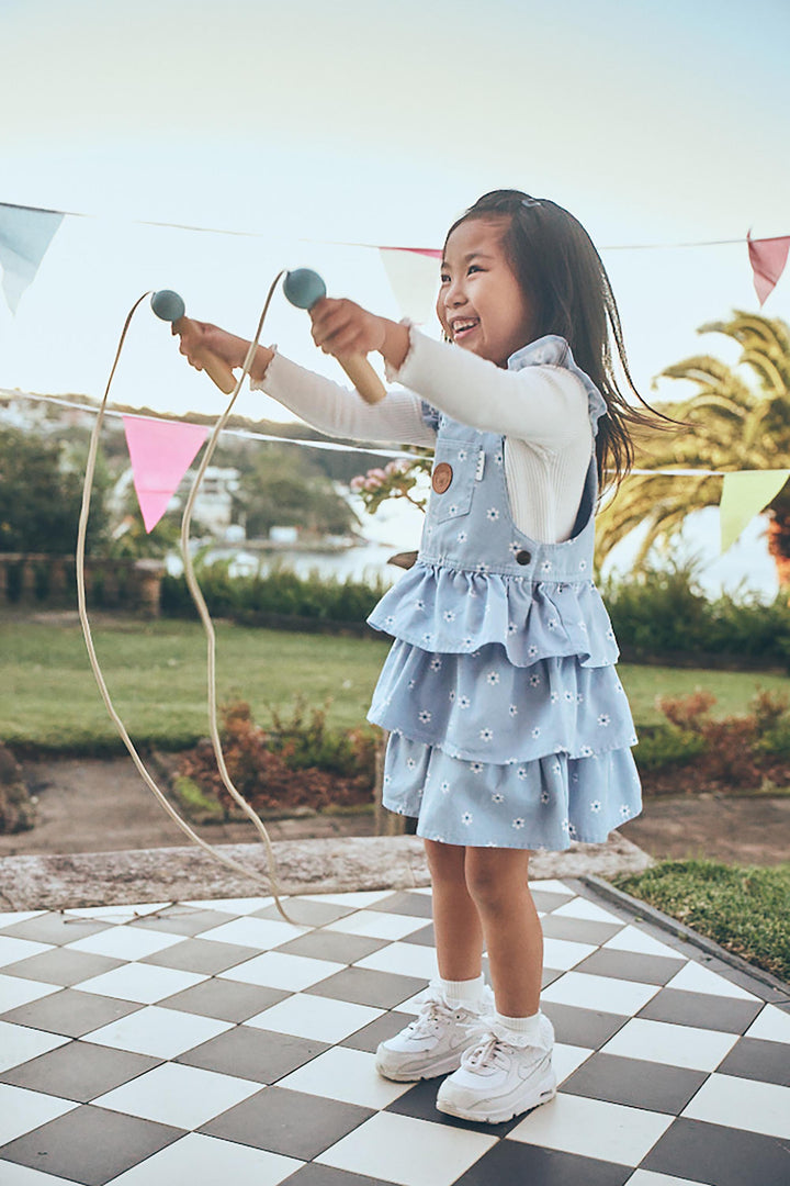 Huxbaby Ditsy Floral Tiered Overall Dress