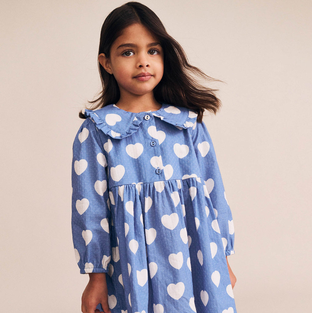 Frill Heart Collar Dress