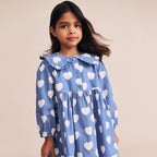 Frill Heart Collar Dress