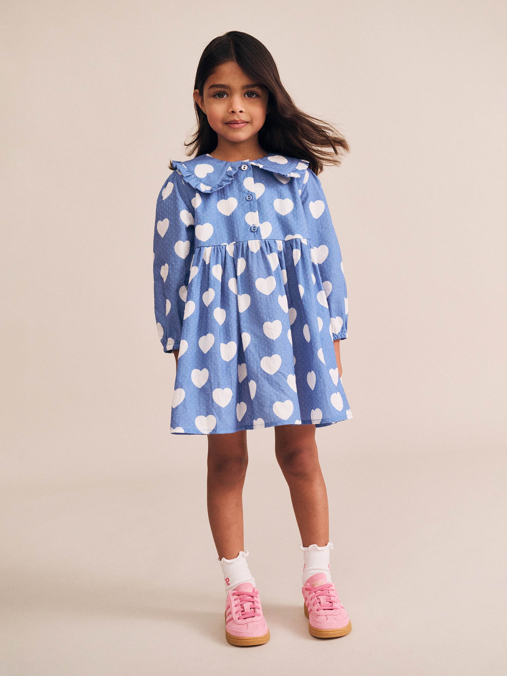 Frill Heart Collar Dress
