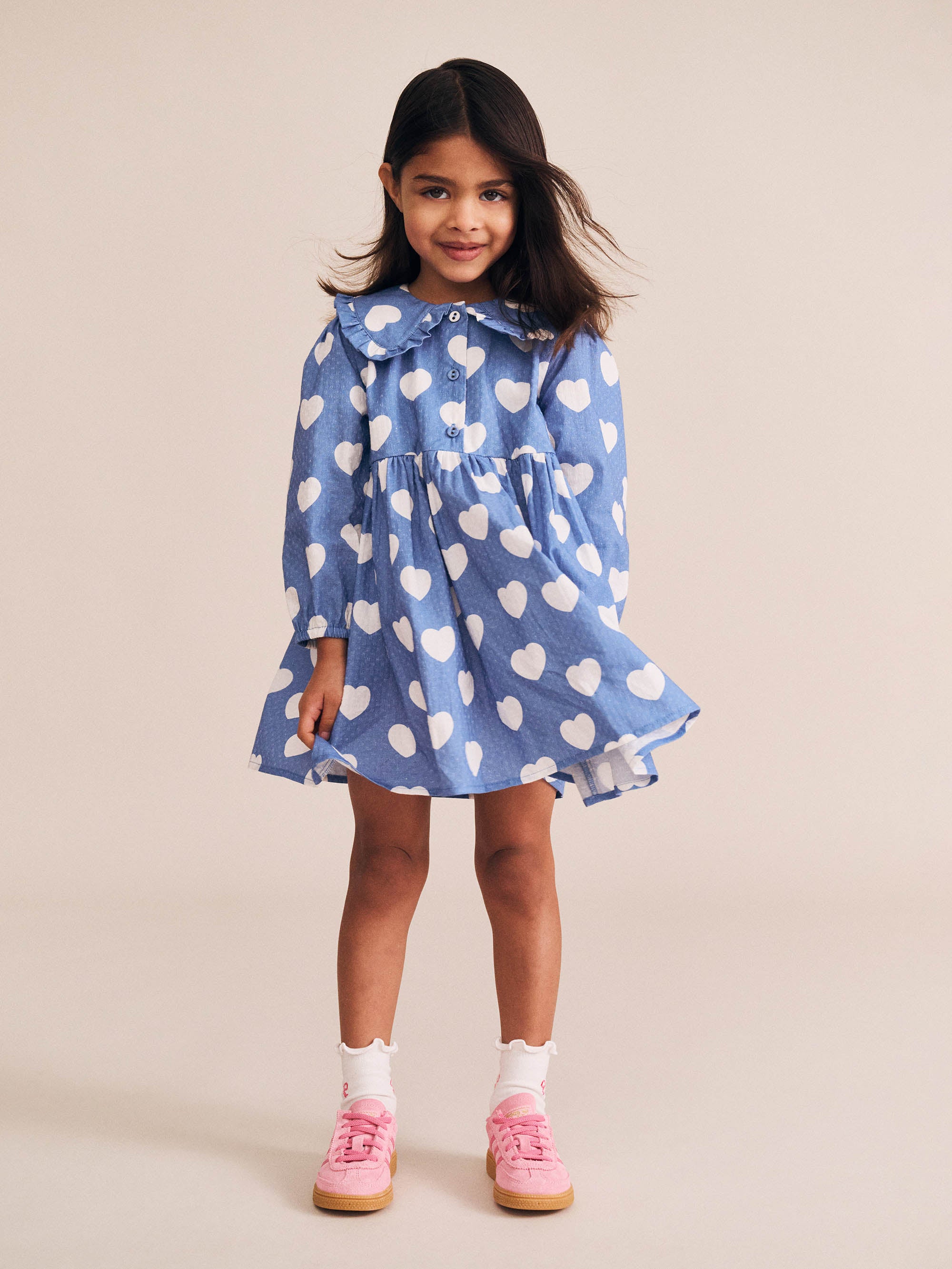 Frill Heart Collar Dress