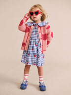 Cherry Gingham Shirred Dress