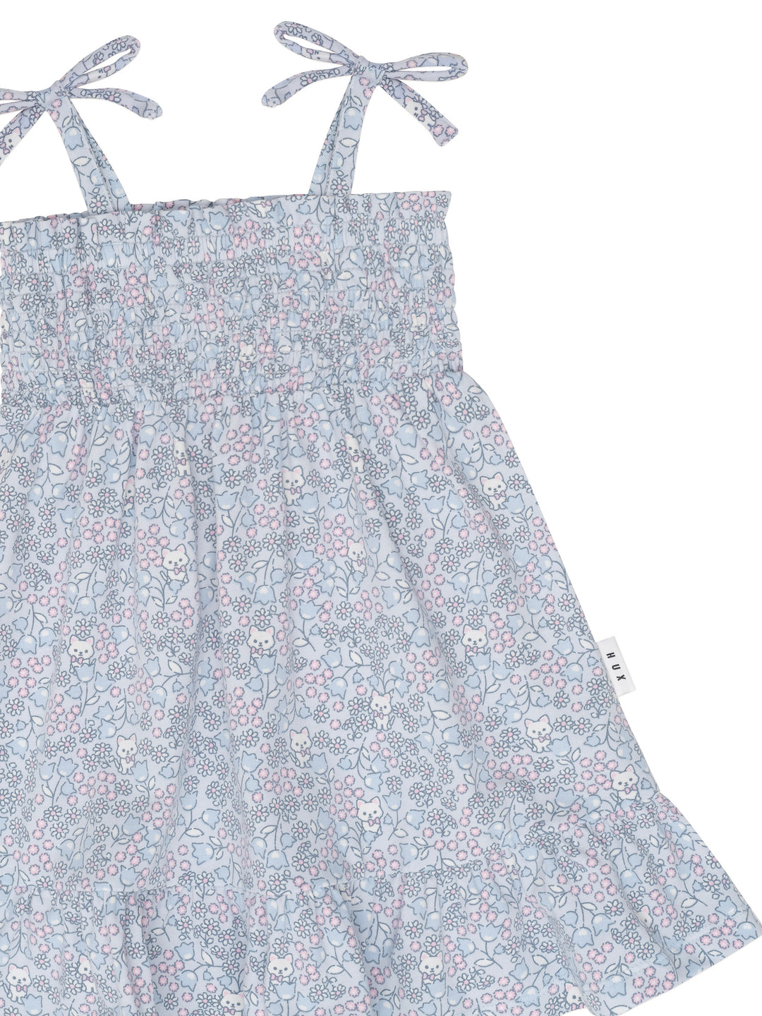 Huxbaby Bluebell Floral Shirred Dress