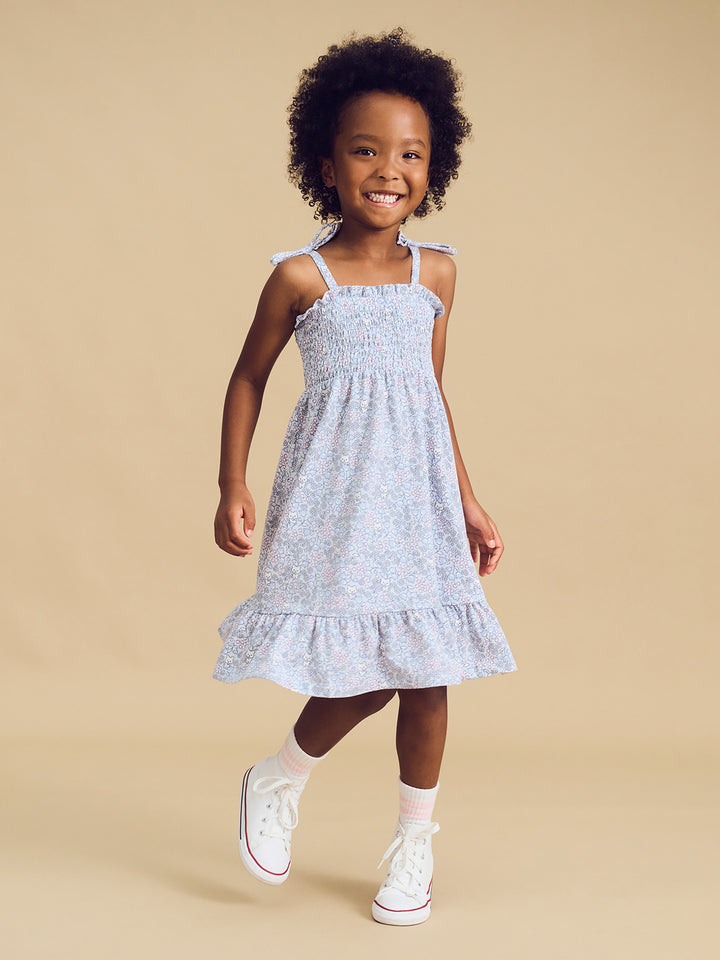 Huxbaby Bluebell Floral Shirred Dress