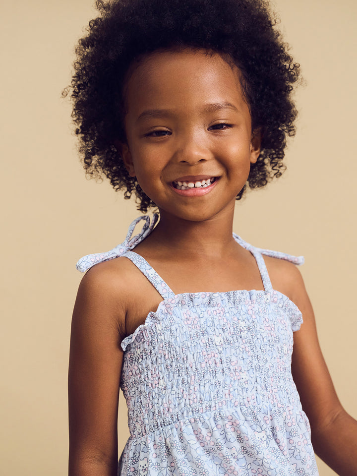 Huxbaby Bluebell Floral Shirred Dress