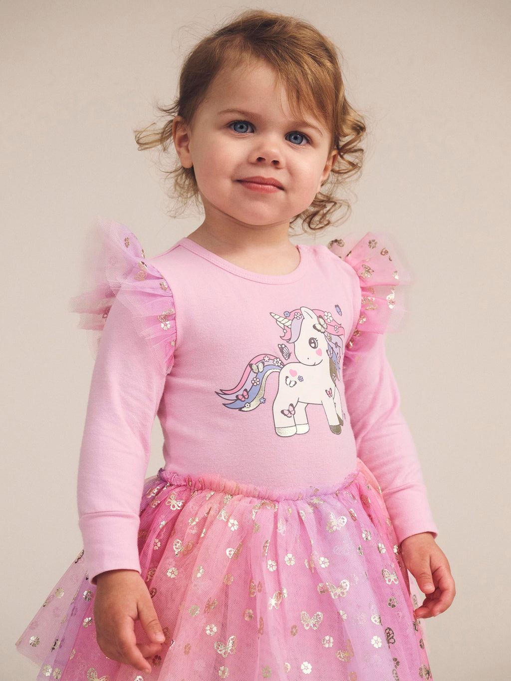 Huxbaby Butterfly Unicorn Ballet Dress