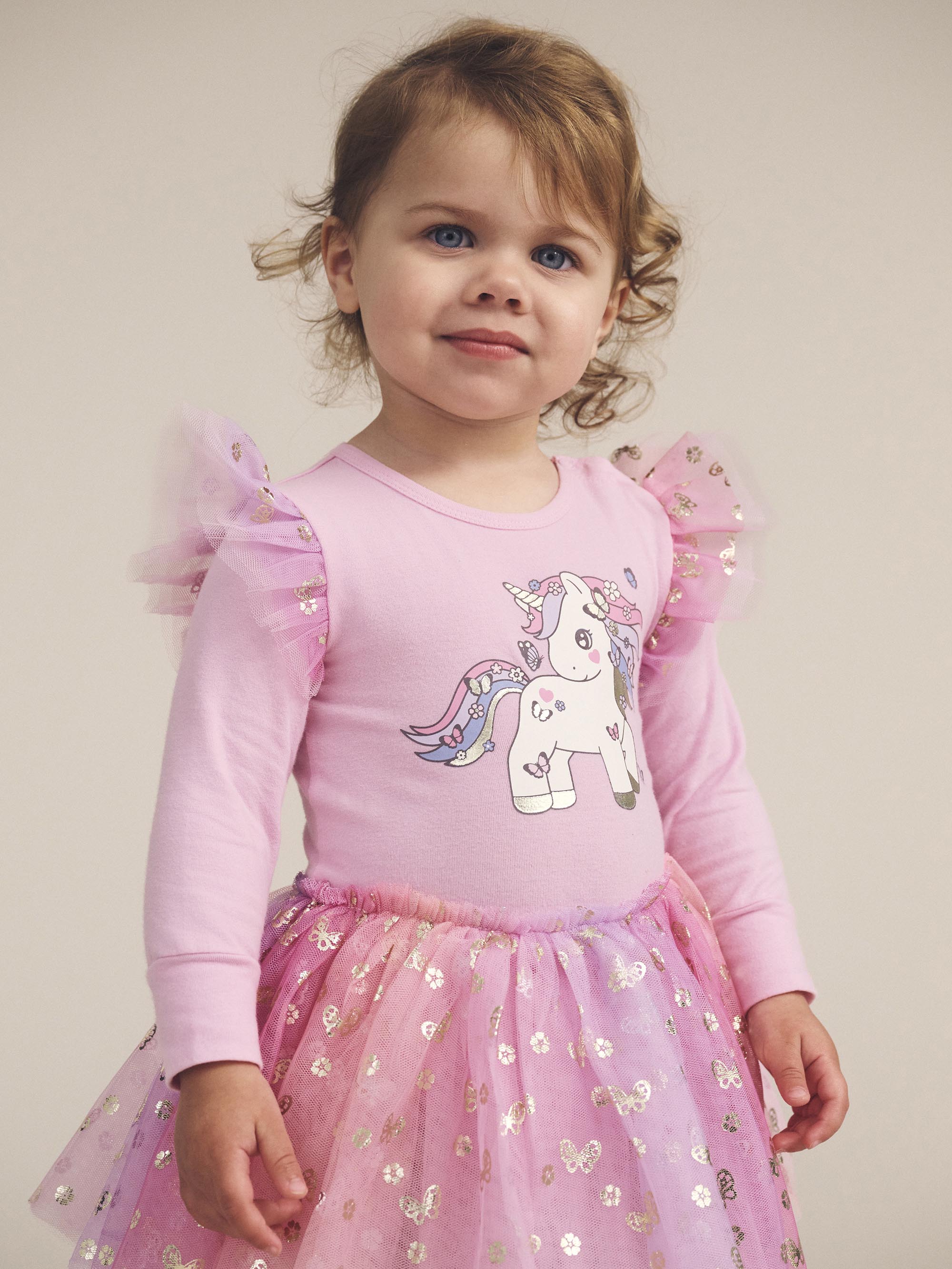 Huxbaby Butterfly Unicorn Ballet Dress