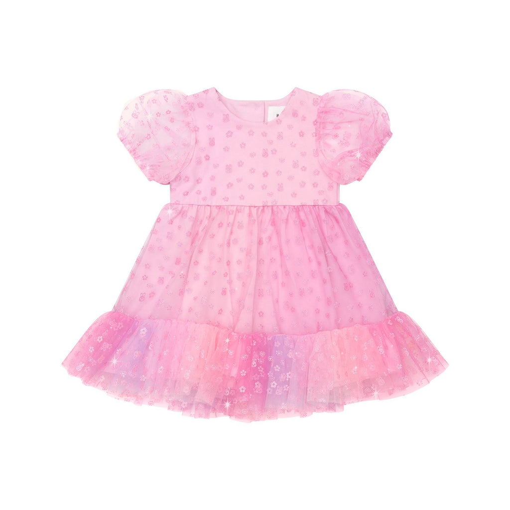 Huxbaby Bunny Gem Puff Sleeve Party Dress