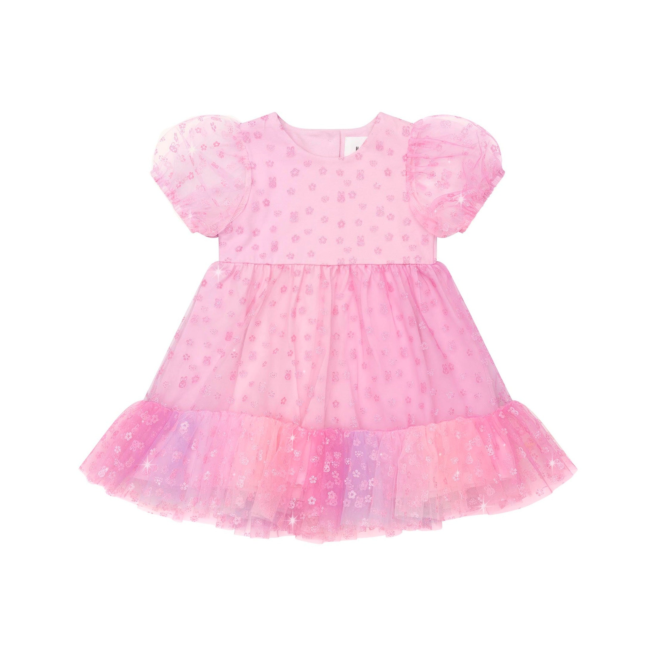 Huxbaby Bunny Gem Puff Sleeve Party Dress