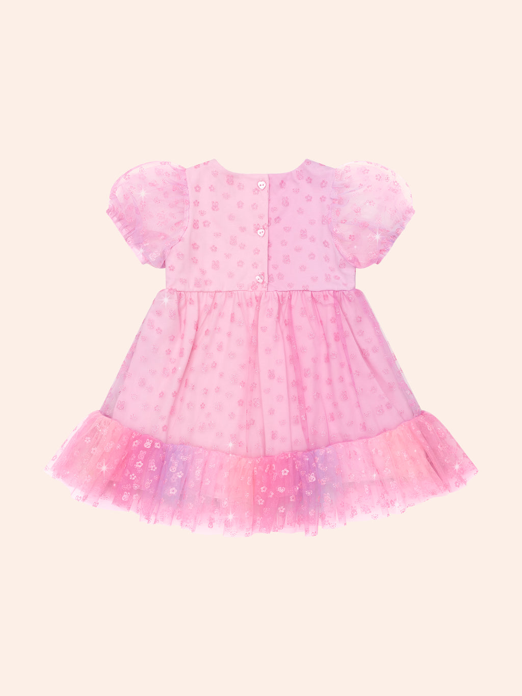 Huxbaby Bunny Gem Puff Sleeve Party Dress