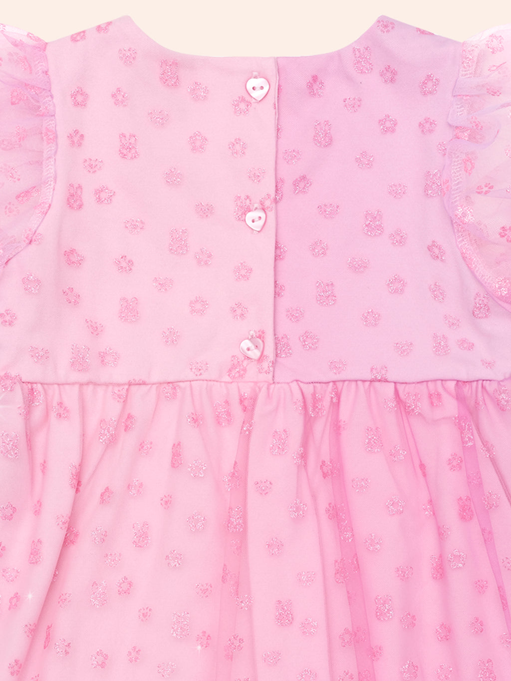 Huxbaby Bunny Gem Puff Sleeve Party Dress