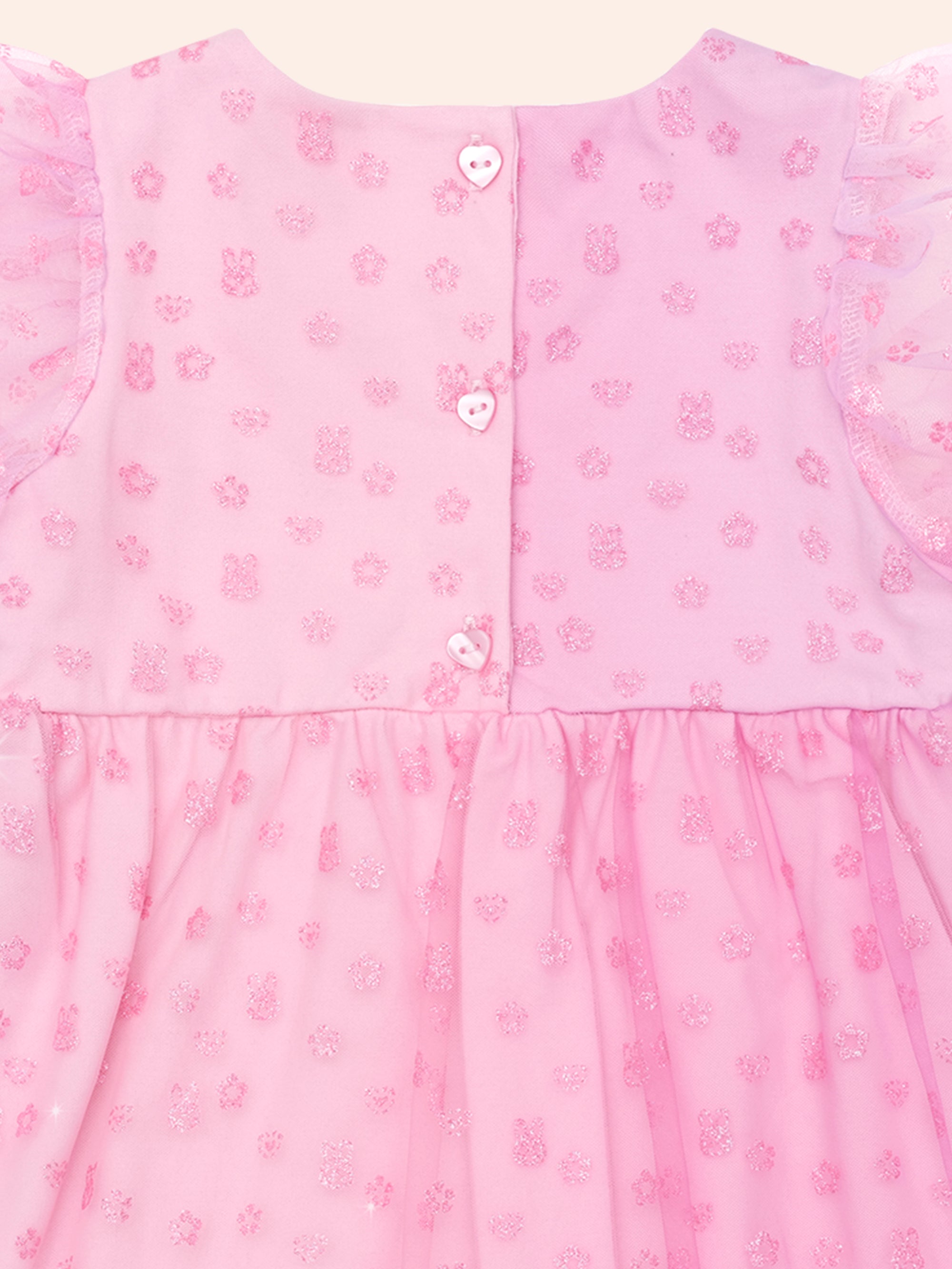 Huxbaby Bunny Gem Puff Sleeve Party Dress