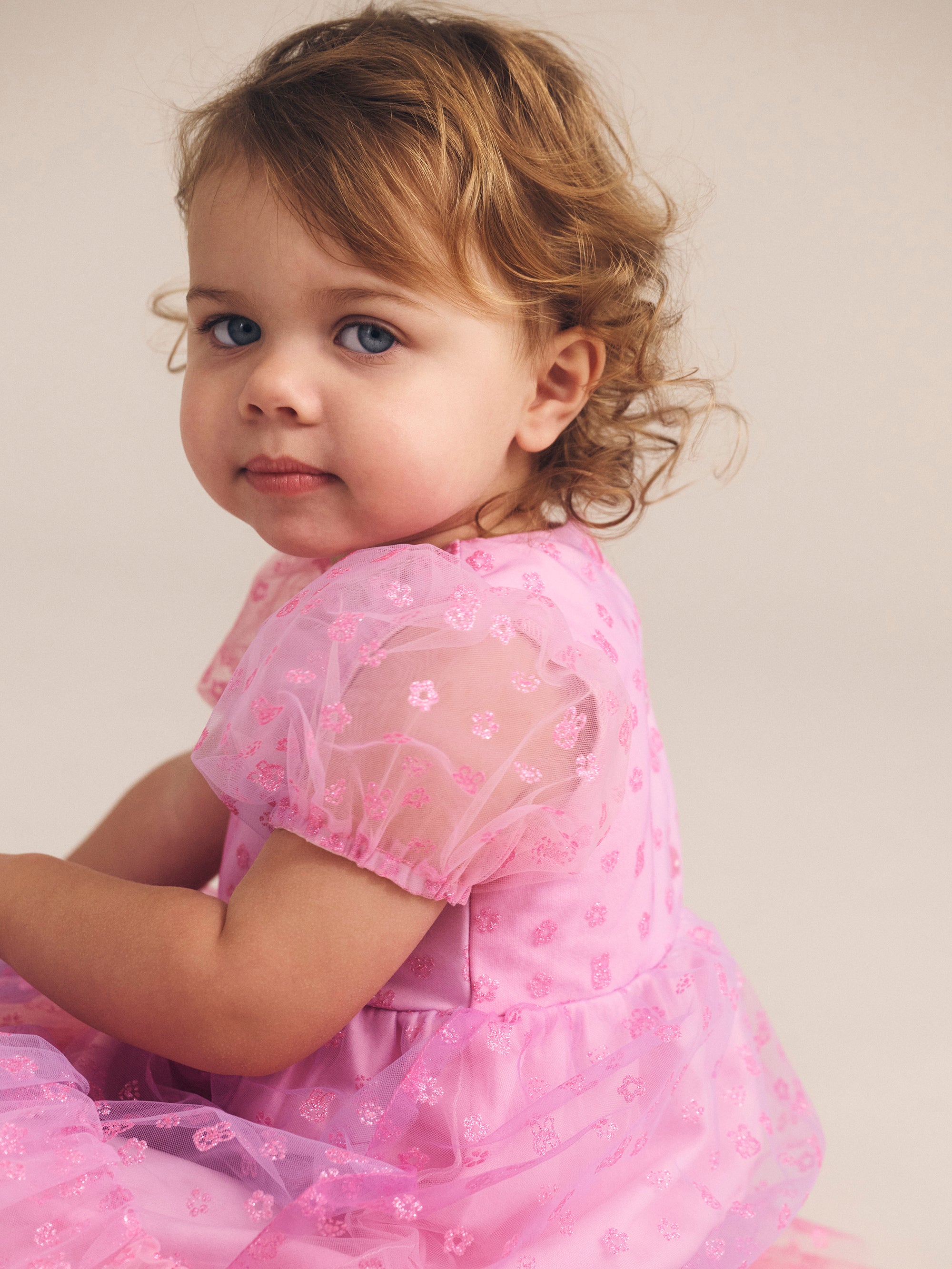 Huxbaby Bunny Gem Puff Sleeve Party Dress