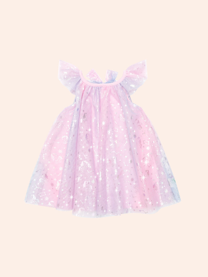 Huxbaby Cosmic Unicorn Frill Tulle Dress