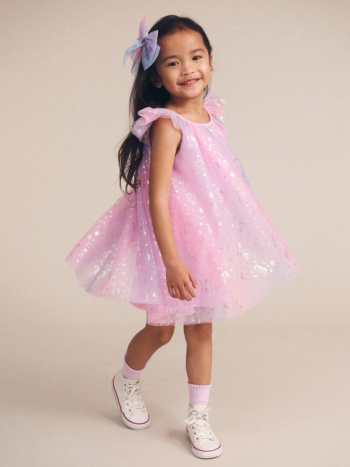 Huxbaby Cosmic Unicorn Frill Tulle Dress
