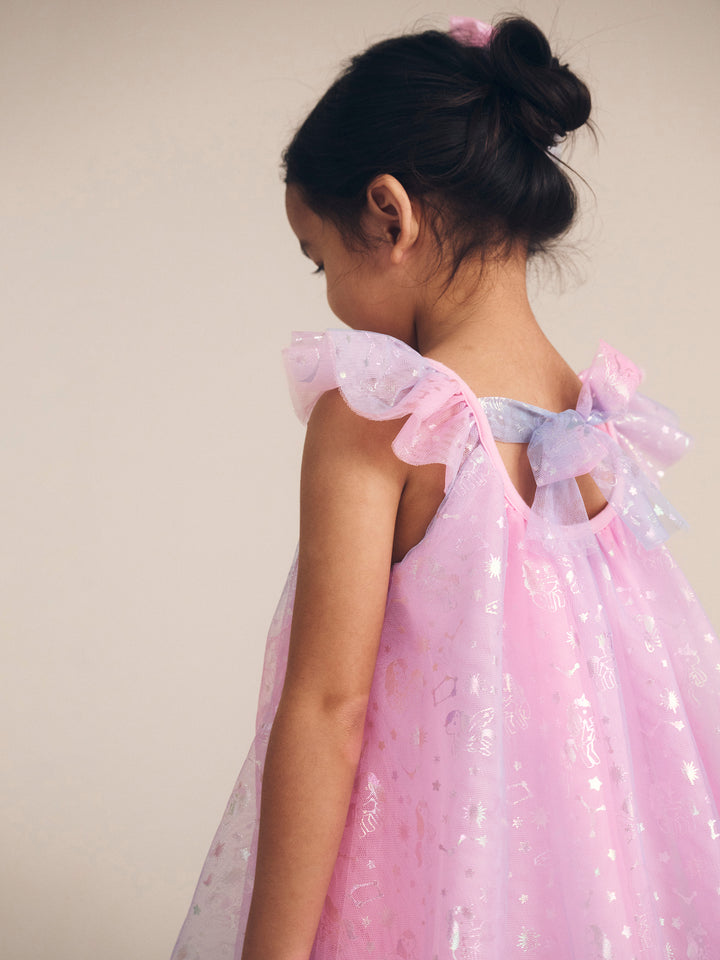 Huxbaby Cosmic Unicorn Frill Tulle Dress