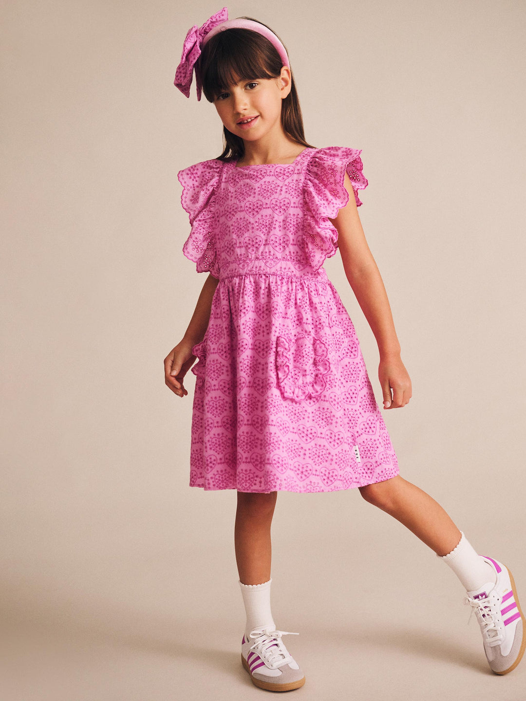 Huxbaby Frilly Broderie Pinafore Dress