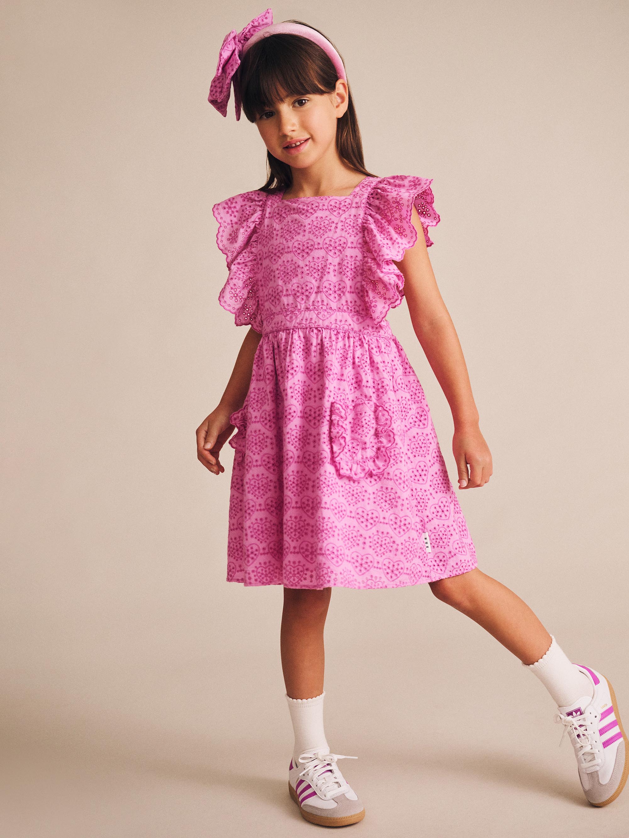 Huxbaby Frilly Broderie Pinafore Dress
