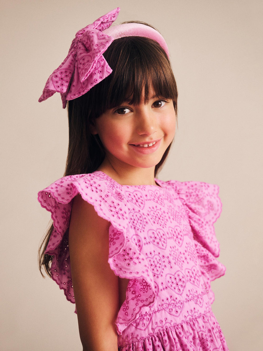 Huxbaby Frilly Broderie Pinafore Dress