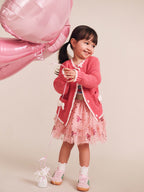 Sequin Bow Tiered Tulle Skirt