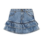 Dreamy Denim Tiered Skirt