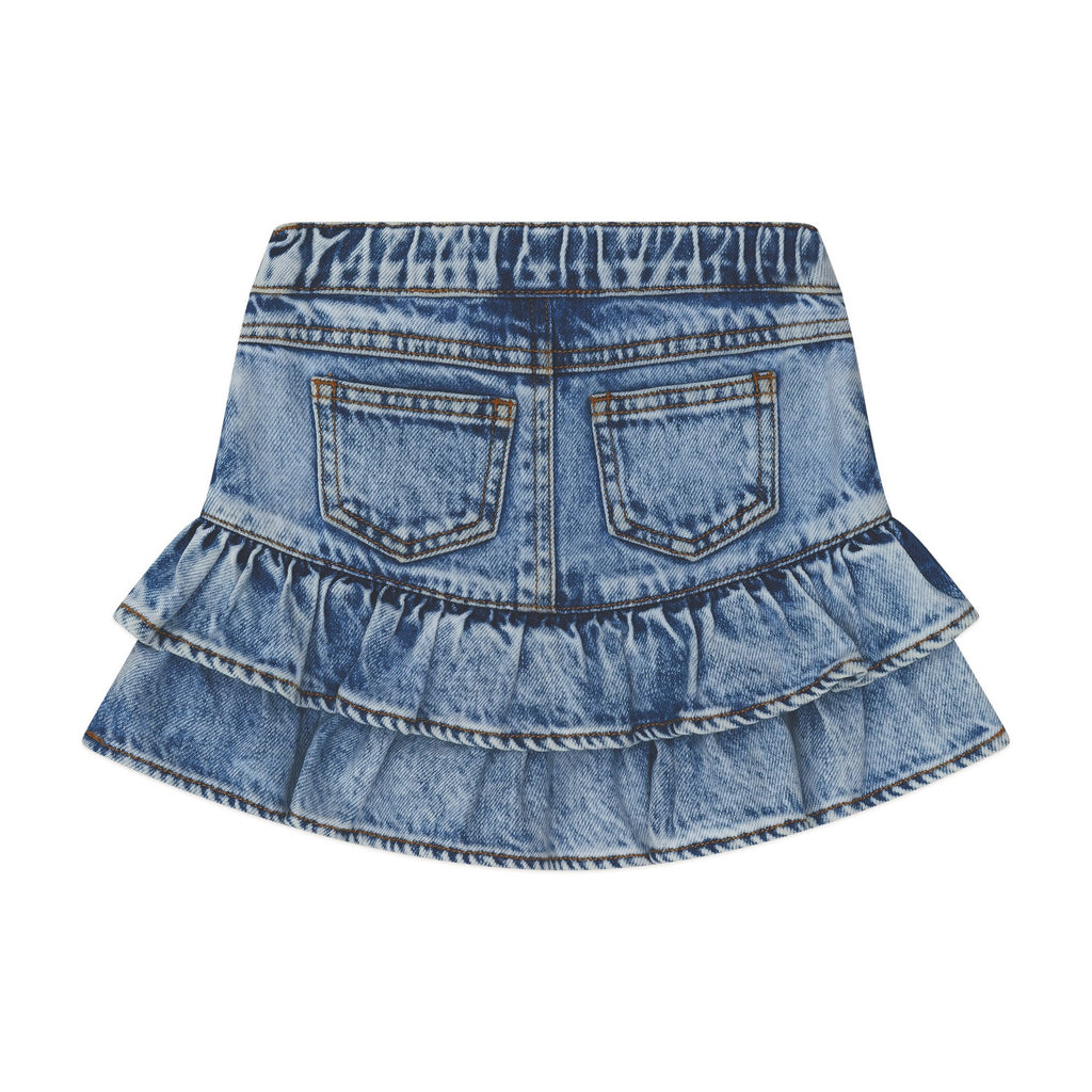 Dreamy Denim Tiered Skirt