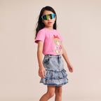 Dreamy Denim Tiered Skirt