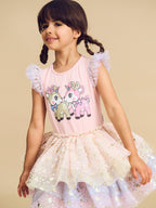 Reindeer Friends Tulle Dress - Candy