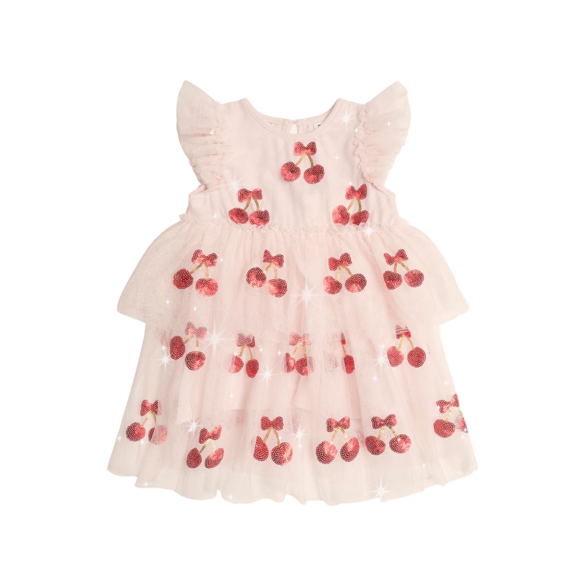 Huxbaby Sequin Cherry Pie Tulle Dress