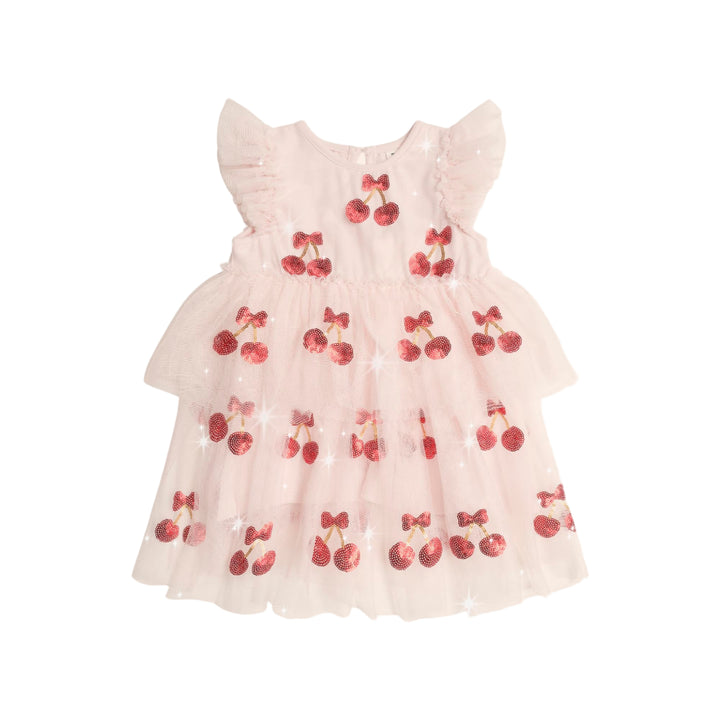 Huxbaby Sequin Cherry Pie Tulle Dress