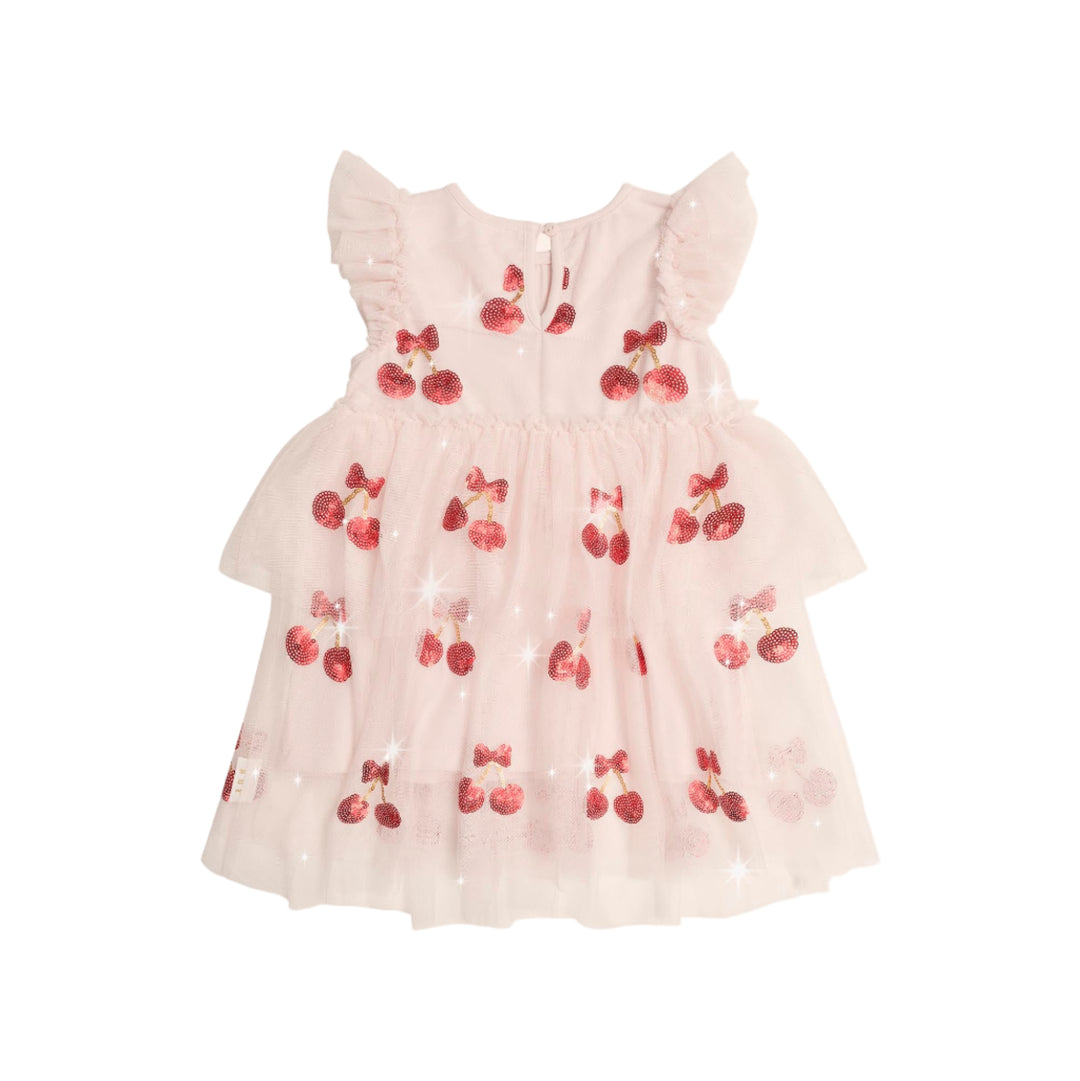 Huxbaby Sequin Cherry Pie Tulle Dress