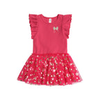 Golden Cherry Pie Rib Tulle Dress