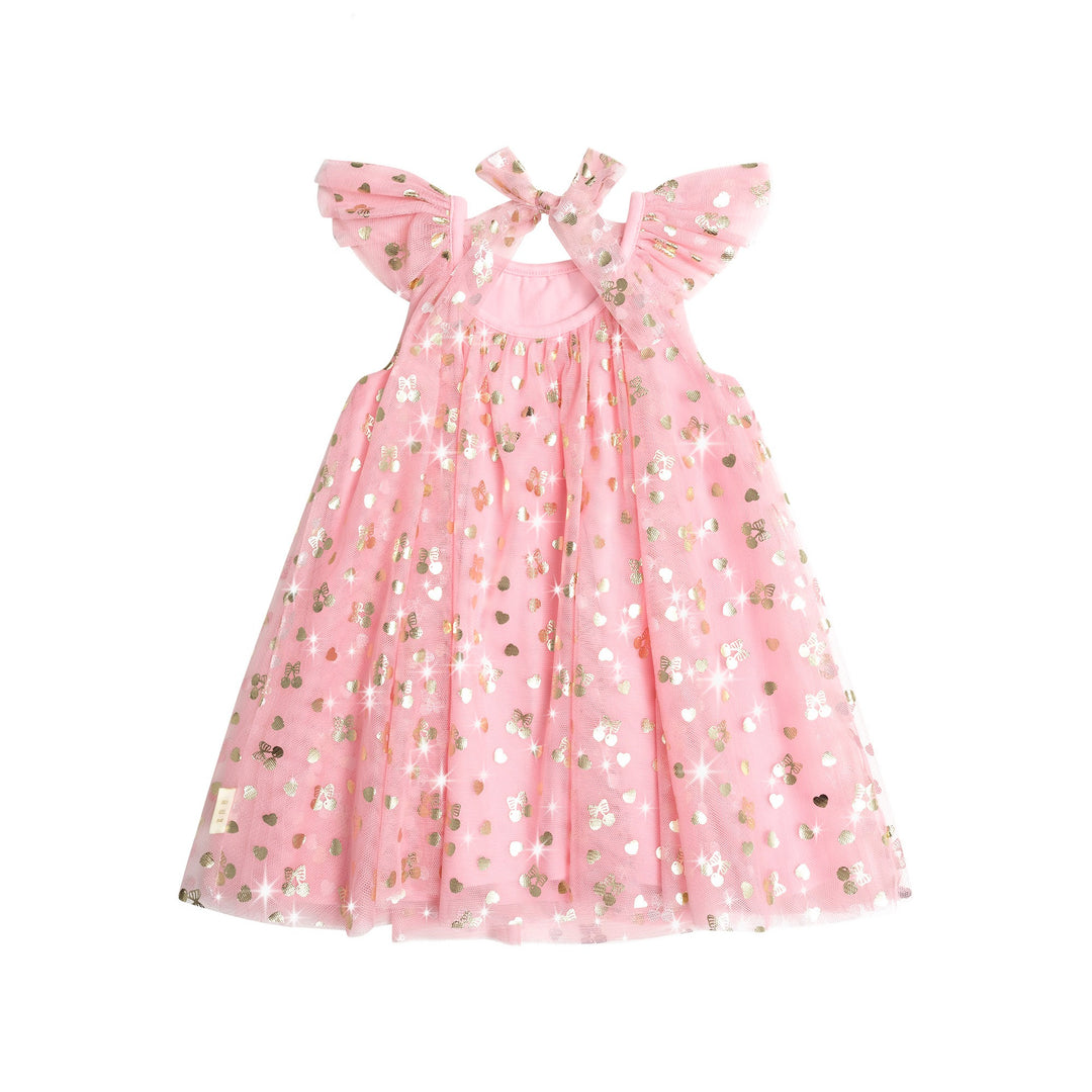 Huxbaby Golden Cherries Princess Tulle Dress