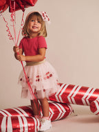 Sequin Cherry Pie Tulle Skirt