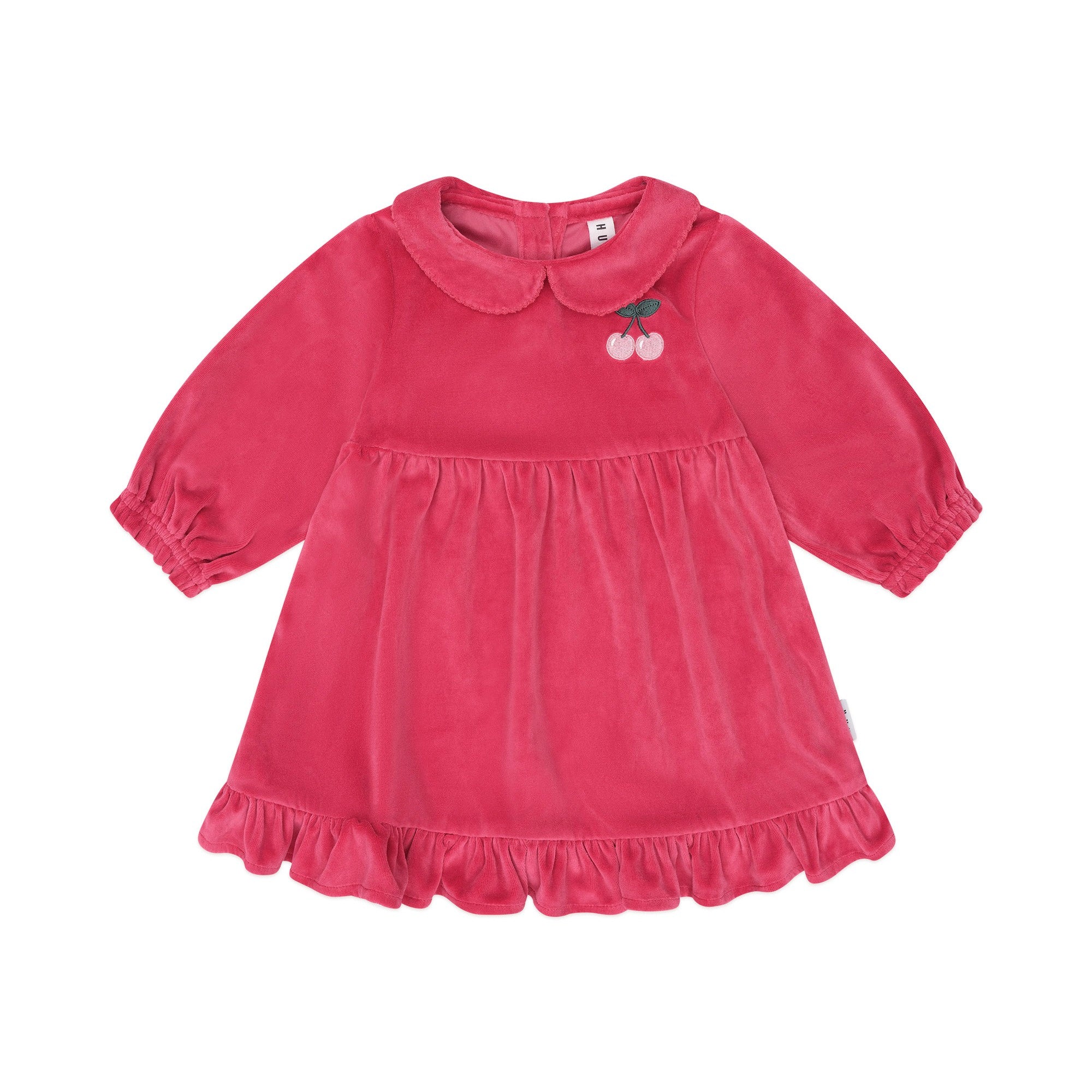 Very Cherry Velour Collar Dress