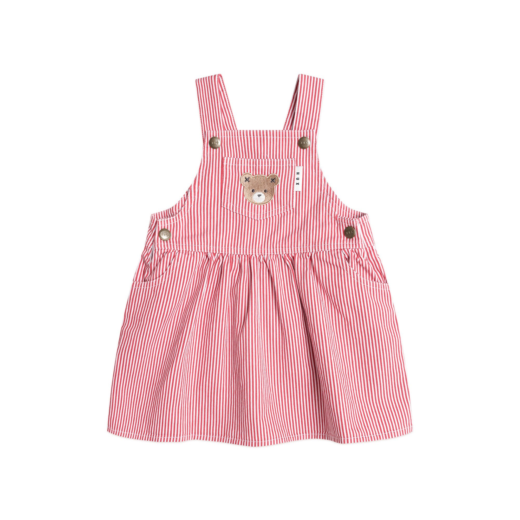 Huxbaby Chill Red Stripe Pinafore Dress