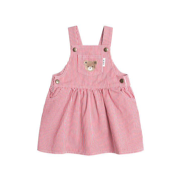 Huxbaby Chill Red Stripe Pinafore Dress