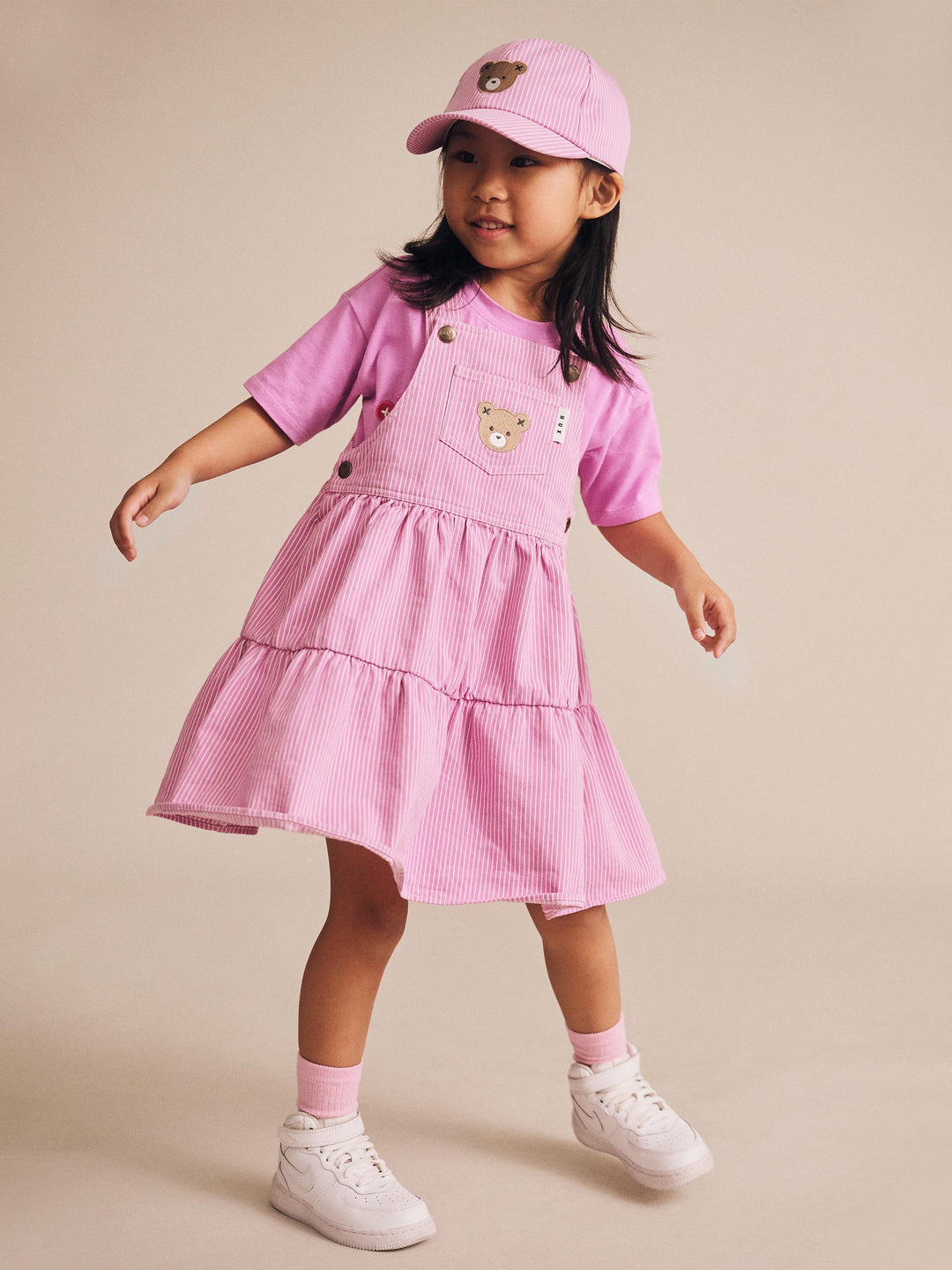 Huxbaby Candy Stripe Pinafore Dress