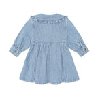Vintage Bow Collar Denim Dress