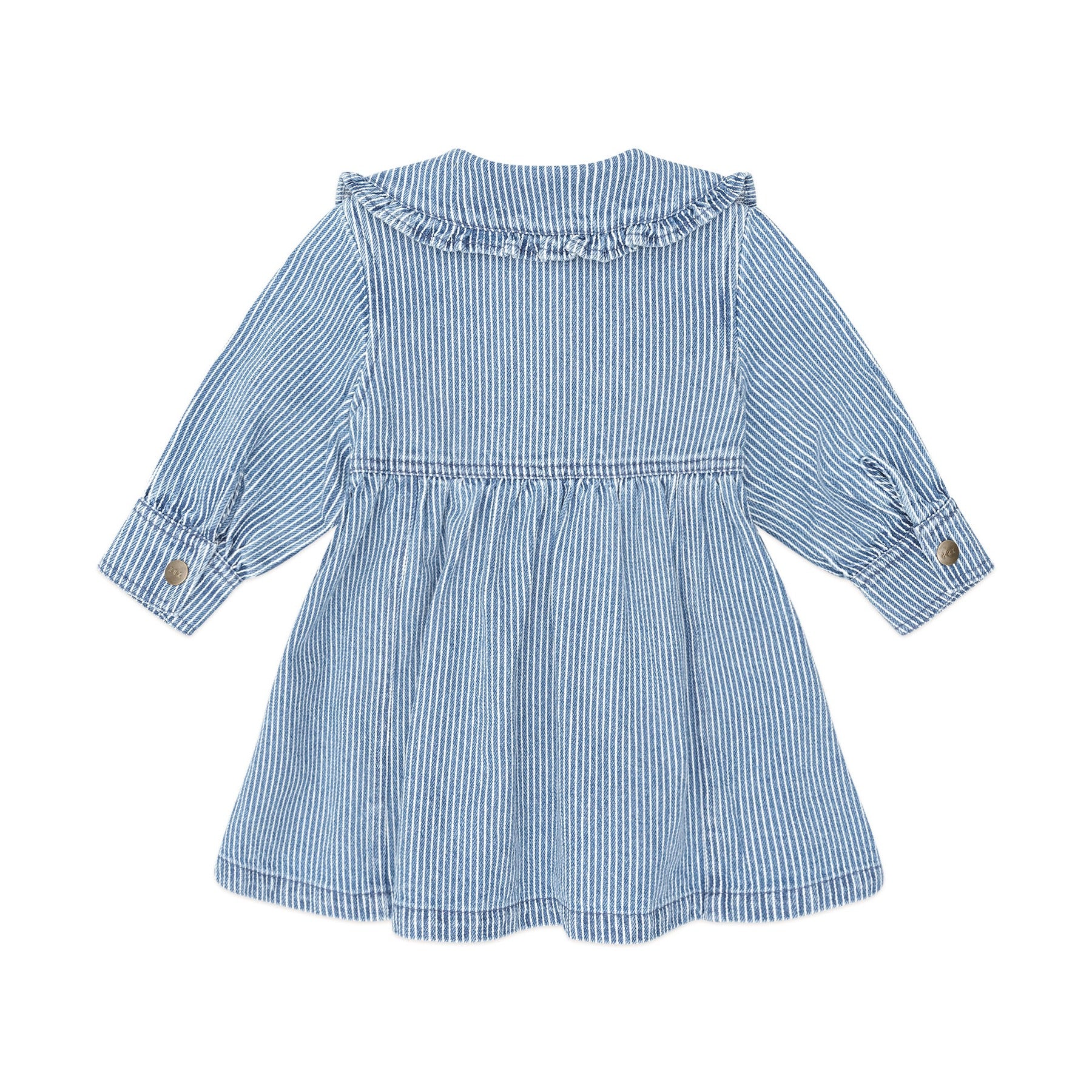 Vintage Bow Collar Denim Dress