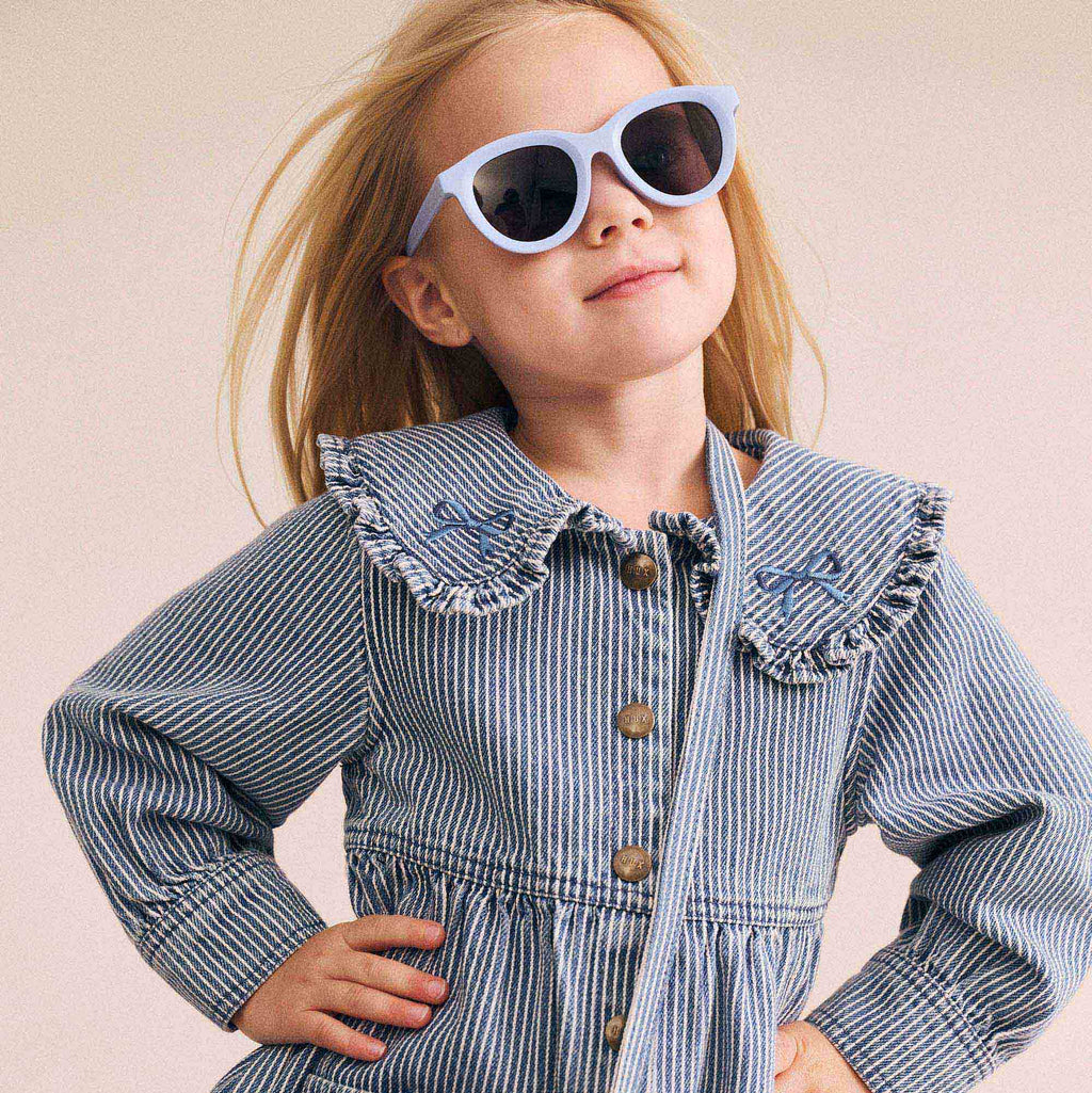 Vintage Bow Collar Denim Dress