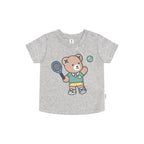 Tennis Hux T-Shirt - Grey Marle
